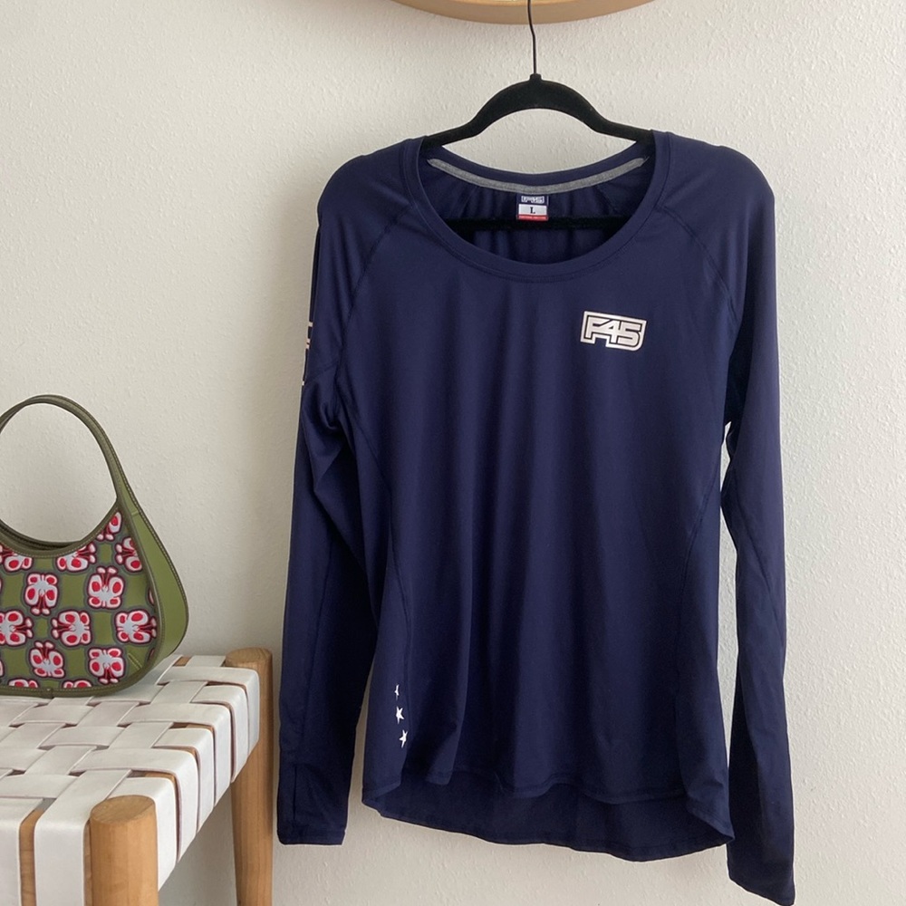 Long sleeve F45 athletic material long sleeve top